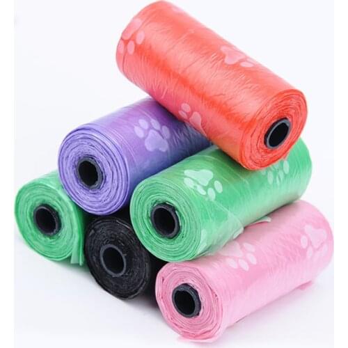 450 Bags Paw Printing Pet Dog Poop Bag 30 Rolls Cat Waste Bags Doggie Outdoor Home Clean Biodegradable Refill Garbage Bags