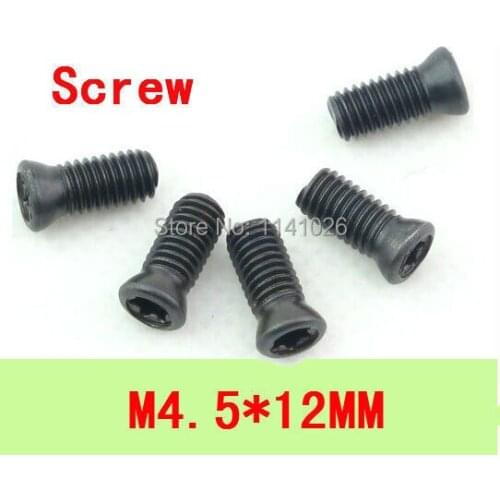 50pcs M4.5*12mm CNC Tools Spare Screw,Blade Cutter Bar Head Screw Cnc Milling Insert Turning Tool Spare Screw