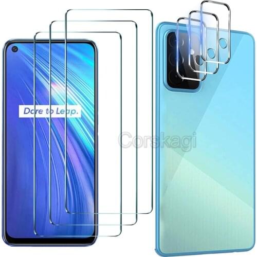 6in1 [3 Glass +3 Lens Film] HD Clear Tempered Glass Protector For VIVO S1 Pro Y15 Y12 Y17 Y30 Y50 Y20 2021 Y20i Y20s G Y11S Y12S