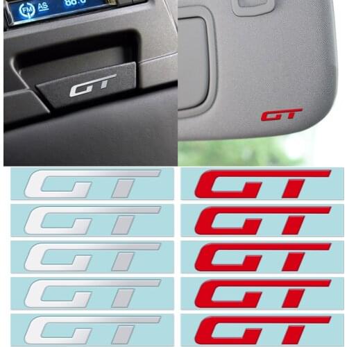 Car Styling 10pcs GT Emblem nickel Metal sticker Auto Badge Decal For BMW Volkswagen Ford Kia Audi Alfa Romeo Auto Accessories
