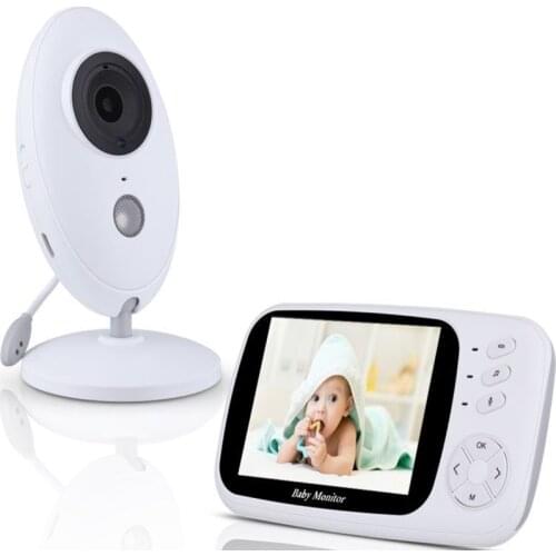 Wireless Baby Monitor 3.5 Inch LCD IR Night Vision 2 Way Talk 8 Lullabies Temperature Monitor Video Nanny Radio Baby Camera