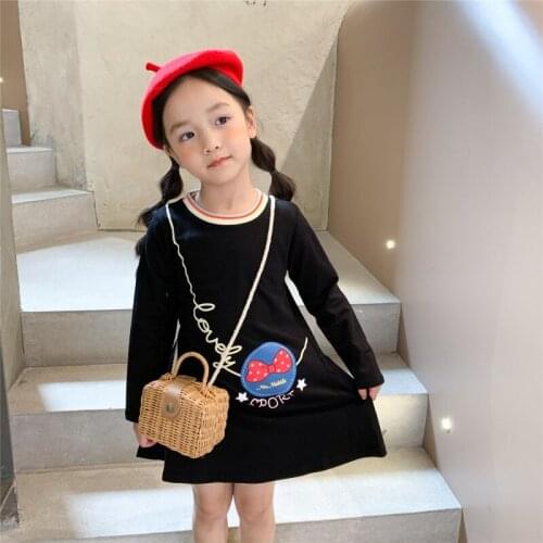 Girl Dress Kids Baby Gown 2021 Slim Spring Autumn Toddler Outwear Party Wedding Princess Tutu Dresses Cotton Children Clothing