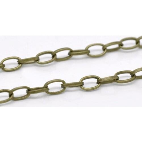 DoreenBeads 10M Bronze Tone Link-Opened Cable Chains 6.5x4mm (B13394) yiwu