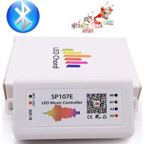 FULL-WIFI RGB SP107E Pixel IC SPI Music Bluetooth Controller for WS2812 SK6812 SK9822 RGBW APA102 LPD8806 Strip Music controller