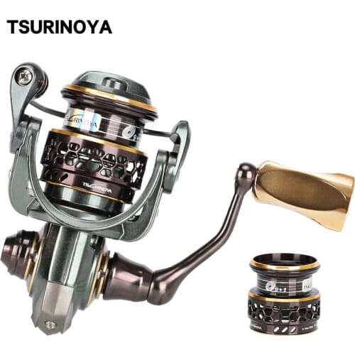 TSURINOYA Fishing Reel BFS JAGUAR 500 Double Spools Ultralight Spinning Reel 166g 9+1BB 4kg Drag Power Anti-corrosion Trout Reel