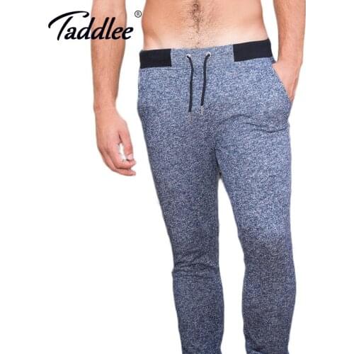 Taddlee Brand Legging Men Gym Sports Running Jogger Skinny Basic Cotton Gray Pants Active Sweatpants Ankle Trousers Bottoms New