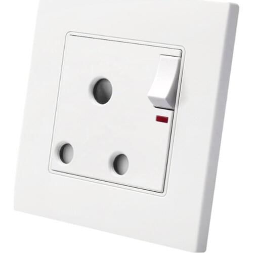 Model 86 PC Panel Large South Non-Standard Three Round Hole Power Wall Socket 15a British Socket With Light Switch
