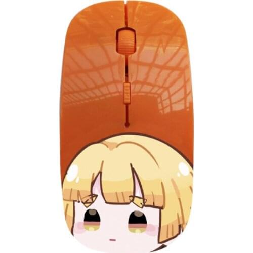 Demon Slayer Design Wireless Mouse Cute Cartoon Computer Mause USB Optical Ultra Slim Girl Gaming Mice For Laptop PC Gift