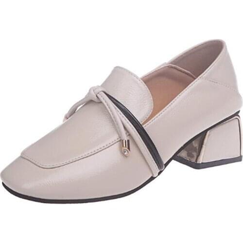 New womens casual shoes fashion shallow mouth square toe light and comfortable all-match casual large size shoes women insoles