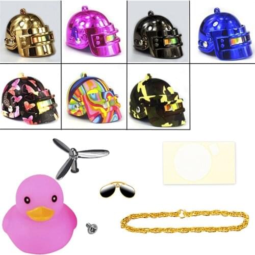 New Pink Car Broken Wind Duck with Helmet Helmet for Car Riding Road Cycling Ornament Rearview Mirror Car Accessories Interior