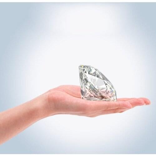 Huge 80mm Crystal Glass Diamond Paperweight Quartz Crafts Home Decor Fengshui Ornaments Birthday Wedding Party Souvenir Gifts