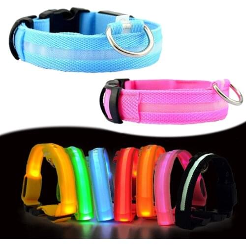 LED Luminescence Pet Cat Dog Collar Anti-Lost Night Avoid Car Accident Safety Flash Dogs Luminous Fluorescent Pet Supplies
