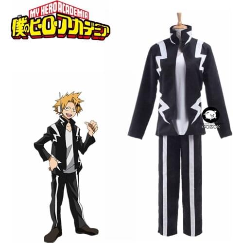 Boku No Hero Academia My Hero Academia Kaminari Denki Wigs Cosplay Costume School Uniform Men Battle Costume
