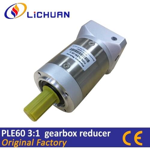 PLE60 planetary reducer gearbox 3:1 4:1 5:1 7:1 10:1 gear ratio for Lichuan servo motor and closed loop stepper motor
