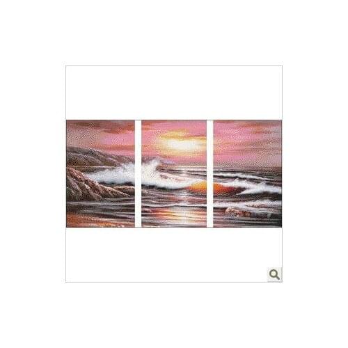 Embroidery Package Free Shipping Cross Stitch Kits Triple Golden Seaboard 00099