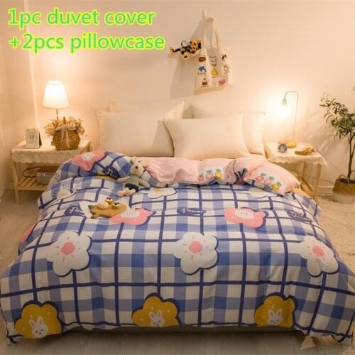 Cartoon Flower Duvet Cover Sets Girls Quilt Cover Twin Full Single King Bedding Princess Pillowcase Plid Comforter Cover Sets