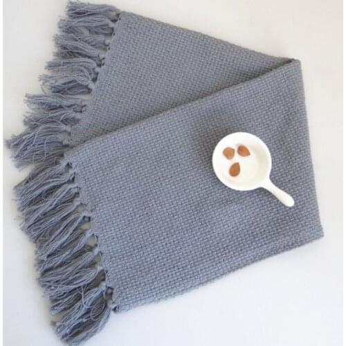 Table Fabric Napkins Tassel Cotton Wedding Kitchen Table Mat 38x60cm Tea Towels Dining Mat Decoration ZA6906