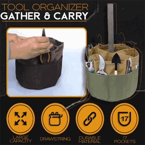 Upgrade Tool Bags Leather Craft Parachute Bag Multi-Pocket Tool Storage Woodworking Repail Drawstring Handbag Tool Organizer