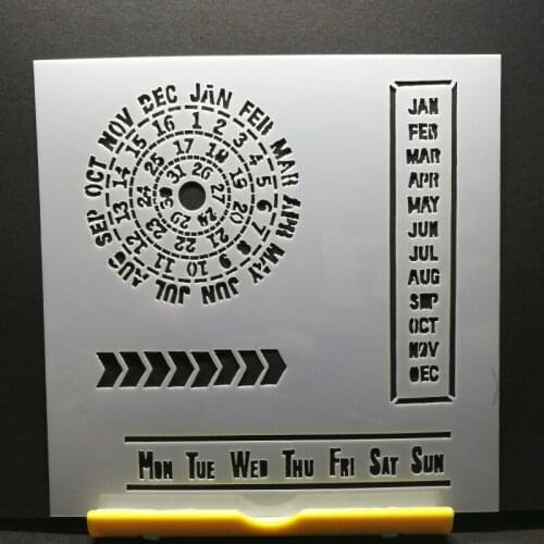 Calendar Layering Stencils for Diy scrapbook/photo album Decorative Embossing coloring,painting stencil,home decor