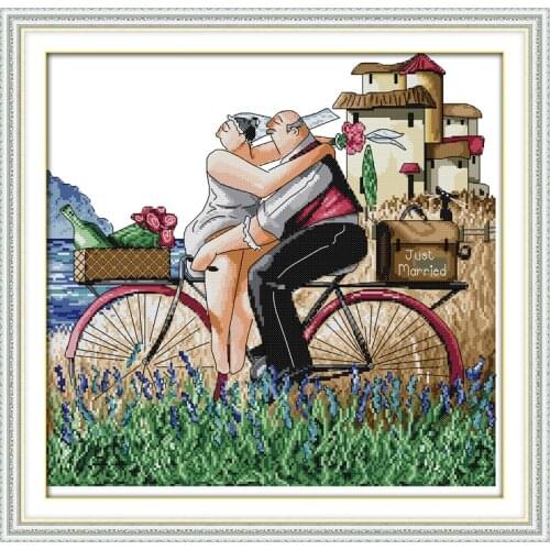 Everlasting Love Christmas We Got Married Ecological Cotton Chinese Cross Stitch Kits Counted Stamped 14 11 CT Sales Promotion