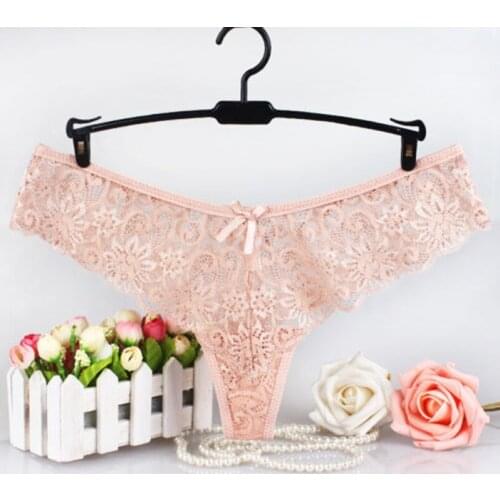 Women Lingerie Sexy Lace Underwear V-string Briefs Panties Thongs G-string Low-Rise lace G-string