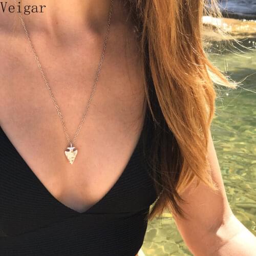 Gold Silver Color Arrow Pendant Necklcae Simple Style 2018 Fashion Jewelry Long Necklaces for Women Kettingen Voor Vrouwen
