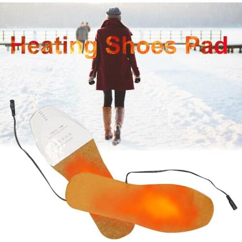 1 Pair USB Electric Heated Shoe Insoles Outdoor Sports Foot Warming Pad Men Women Shoe Insoles Heater Winter Feet Warmer Pad