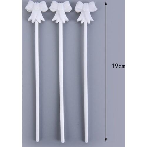 10pcs Automatic Balloon Towbar White Bow-Knot Ball Tow Bar with Snap Clip