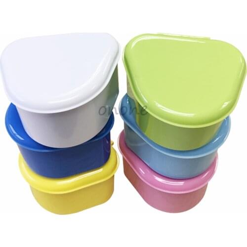 10 pcs Denture Storage Box Holder Box Storage Box Dental Tools High Type