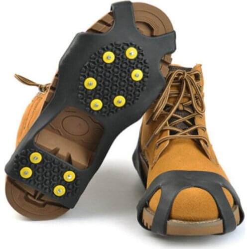 Outdoor Sports 10 Stud Teeth Mountaineering Ice Gripper Shoes Covers Crampons Covers Winter Climbing Safety Non-Slip Crampons