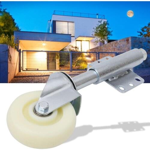 4 Inch Nylon Gate Wheel Spring Loaded Swivel Caster Heavy Duty 440lbs Load Capacity Caster Barn Door Handle Ruedas Para Mueble
