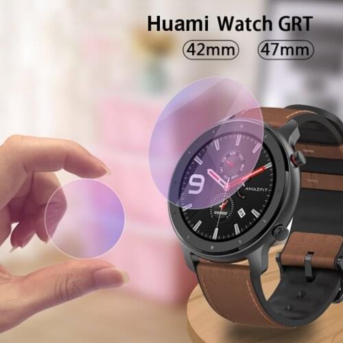 5Pcs Tempered Glass For Amazfit GTR 42mm Screen Protector Film For Xiaomi Huami Amazfit GTR 42 47MM Full Edge Cover 2.5D Glass
