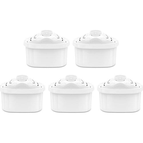 AD-5Pcs Household Purify Kettle Activated Carbon Water Filters Cartridge Replacement for Brita Water Pitcher Filter