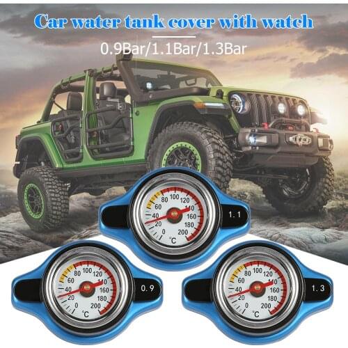 Radiator Cap Car Thermostatic Gauge Water Tank Cover Big Head 0.9/1.1/1.3 Bar Utility Safe Thermo Radiator Cap Tank Cover