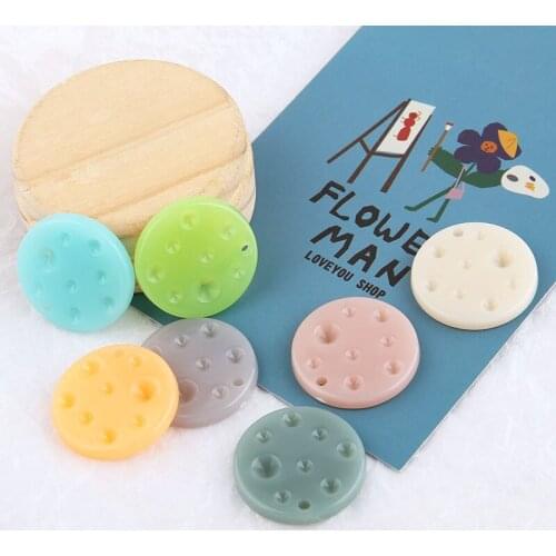 2020 Spring style 50pcs/lot color print geometry rounds shape resin beads diy jewelry earring/garment accessory