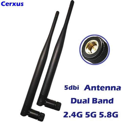Dual band WiFi Antenna 2.4GHz 5GHz SMA Male connector Omni directional for modem Mini PCI Card ip camera Router wifi extender