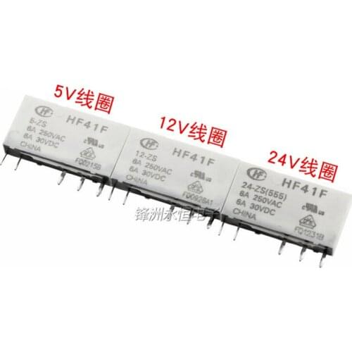 HF41F 005 012 024 -ZS A Set Of Conversion 5 Feet 6A 5V 12V 24V Relay HF41F-12-ZS