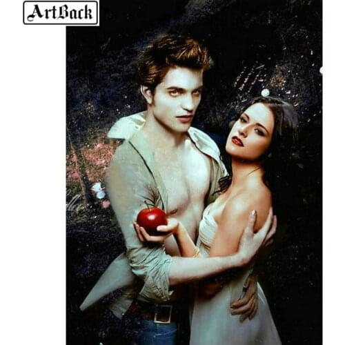 16 styles Full square Edward Bella 5d diy diamond painting Twilight stickers diamond mosaic Movie rhinestone decoration 20x25cm