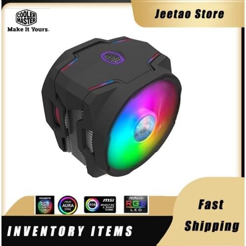 Cooler Master T610P ARGB 6 Heatpipe CPU Cooler For Intel 115x 2011 2066 AMD AM4 AM3 12CM Double PWM Silent Fan with Controller