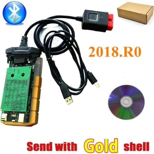 2021 NEW Gold Colour OBD2 diagnostic tool 2018.R0 vd ds150e cdp for delphis vdljk pro car/truck obdii SCANNER