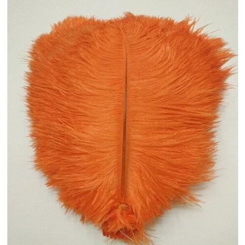New! 50pcs perfect orange ostrich feather 10-12inch/25-30cm Wedding Birthday Christmas Decorations