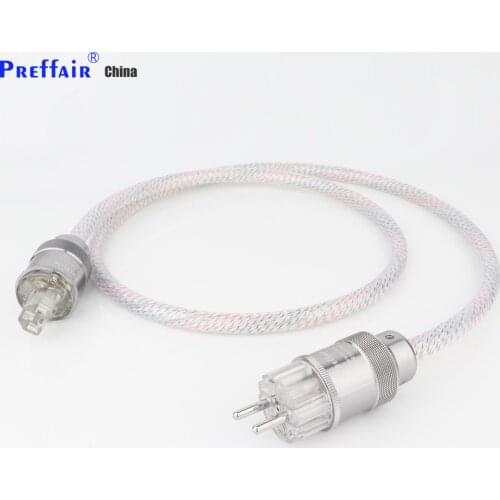 One Pieces Valhalla Schuko 9Cores OFC Power Cable Power Cord With Perffair EU/US Rhodium Plated Power Plug