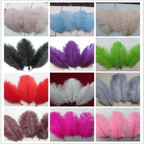 Wholesale beautiful 10pcs ostrich feathers long 6-8 inches 15-20 cm 24 colors selection