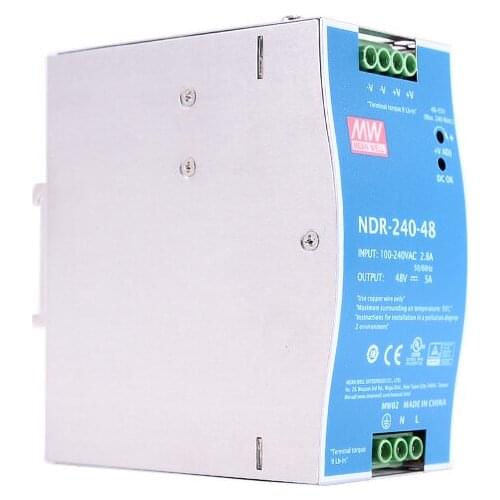 Original Mean Well NDR-240-48 meanwell DC 48V 5A 240W Single Output Industrial DIN Rail Power Supply