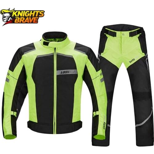 Autumn Winter Motorcycle Jacket Pants Suit Warm Reflective Motorbike Waterproof Cold-proof Moto Jacket Motocross Clothing