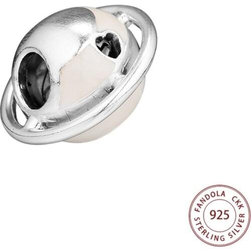 Genuine 925 Sterling Silver Planet of Love Charms Fits Original Bracelet Women DIY Beads for Jewelry Making Berloques
