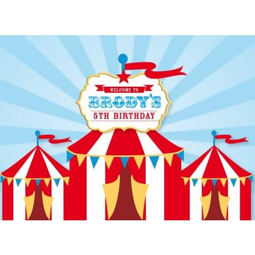 Custom Circus Tent Striped Theme photography studio background High quality Computer print party backdrop