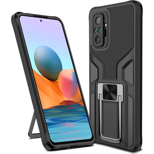 Shockproof Armor Case For Xiaomi Mi Redmi Note 10 9 Pro Max 9S 10T 11 POCO M3 F3 X3 NFC With Ring Holder Stand Luxury Full Cover