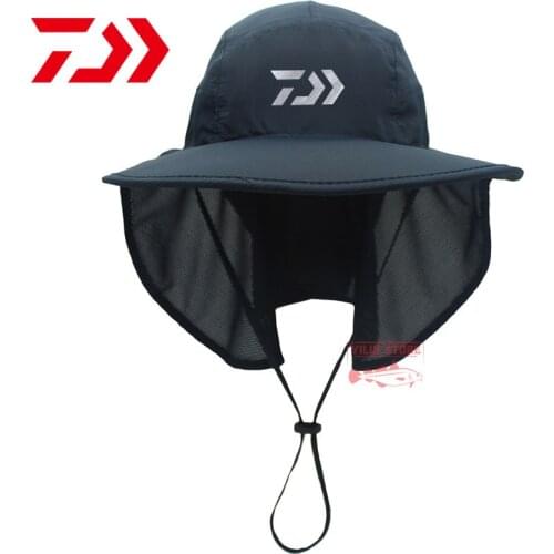 DAIWA Fishing Cap Outdoor Sports Hiking Sun Hat UV Protection Cap Summer Breathable Fishing Cap Big Eaves Sunshade Fisherman Hat