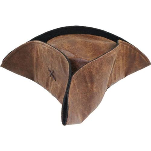 Caribbean Pirate Jack Sparrow Tricorn Hat Adult Party Costume Brown HAT Costume Accessories Free Shipping 10 pcs